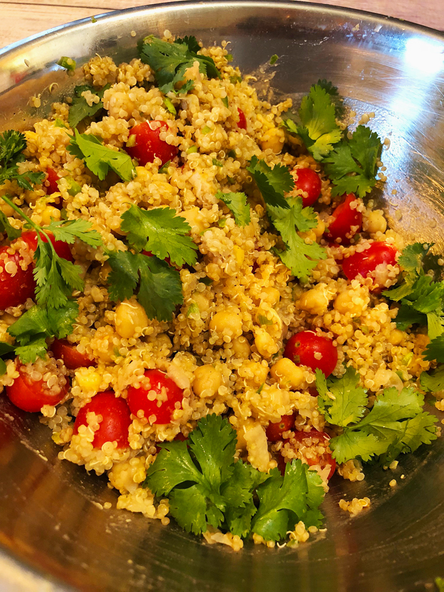 Quinoa-Chickpea warm or fall salad🍃🍅🌿