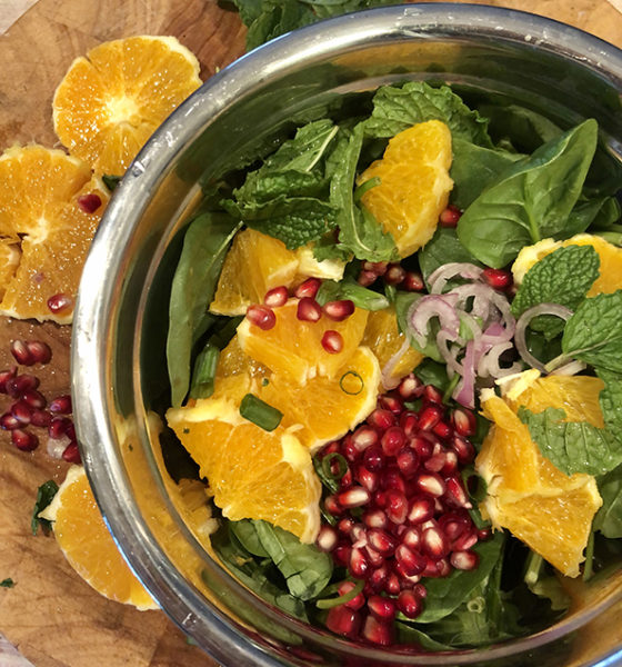 Fall Pomegranate -Spinach Salad 🍊🍃🍁